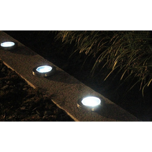 Load image into Gallery viewer, Solar-Powered 8-LED Pathway Disk Lights 4 Pack (Ships From USA)