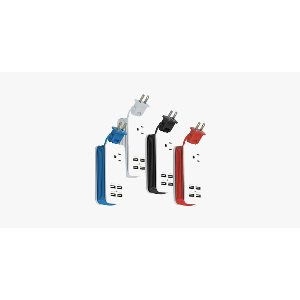 Portable Charging Station with 4 USB ports - Universal Power Socket & 1.5m Long Cord - Best for Travelling (Ships from USA)